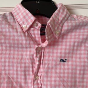 Vineyard vines boys gingham shirt size 7